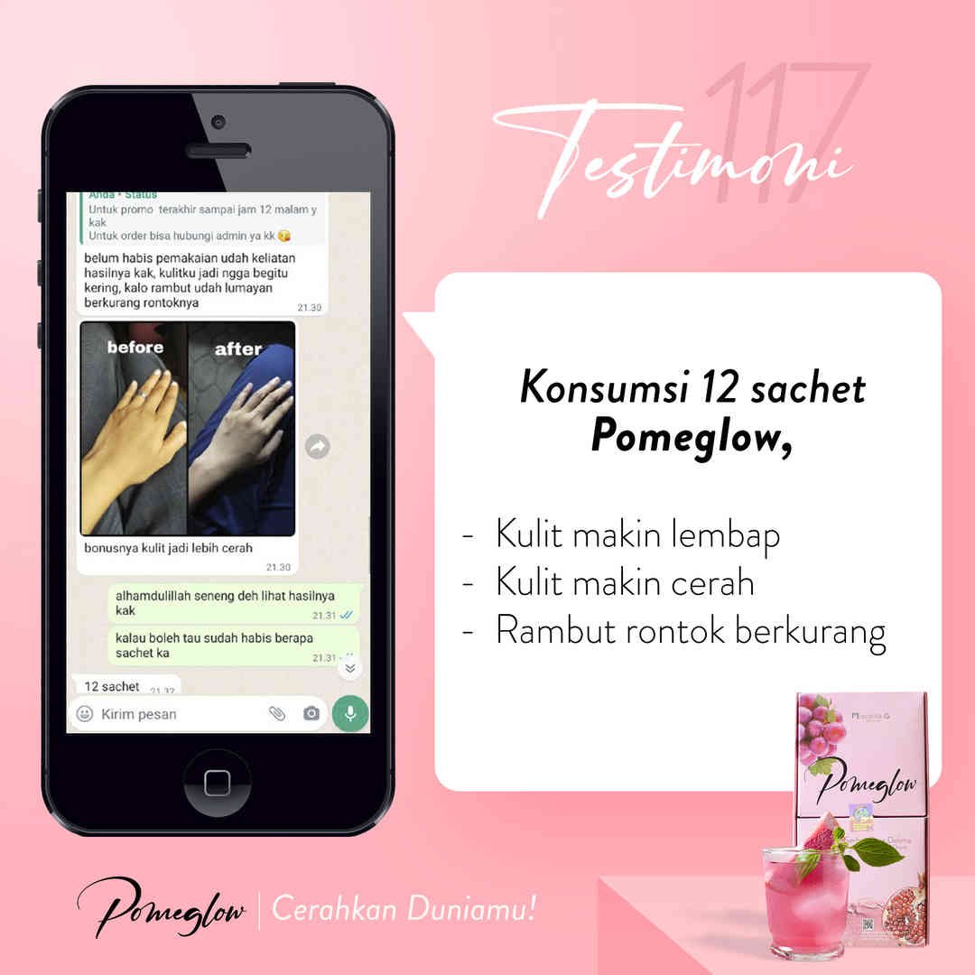 testi 117 (kulit lembab, makin cerah & rontok berkurang)