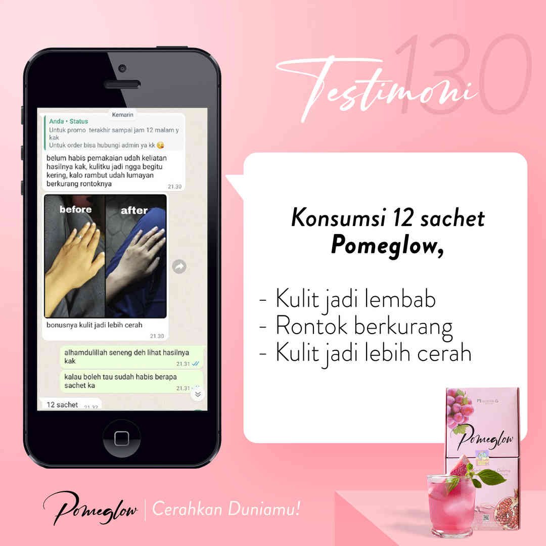 testi 130 (kulit lembab, rontok berkurang, kulit lebih cerah)