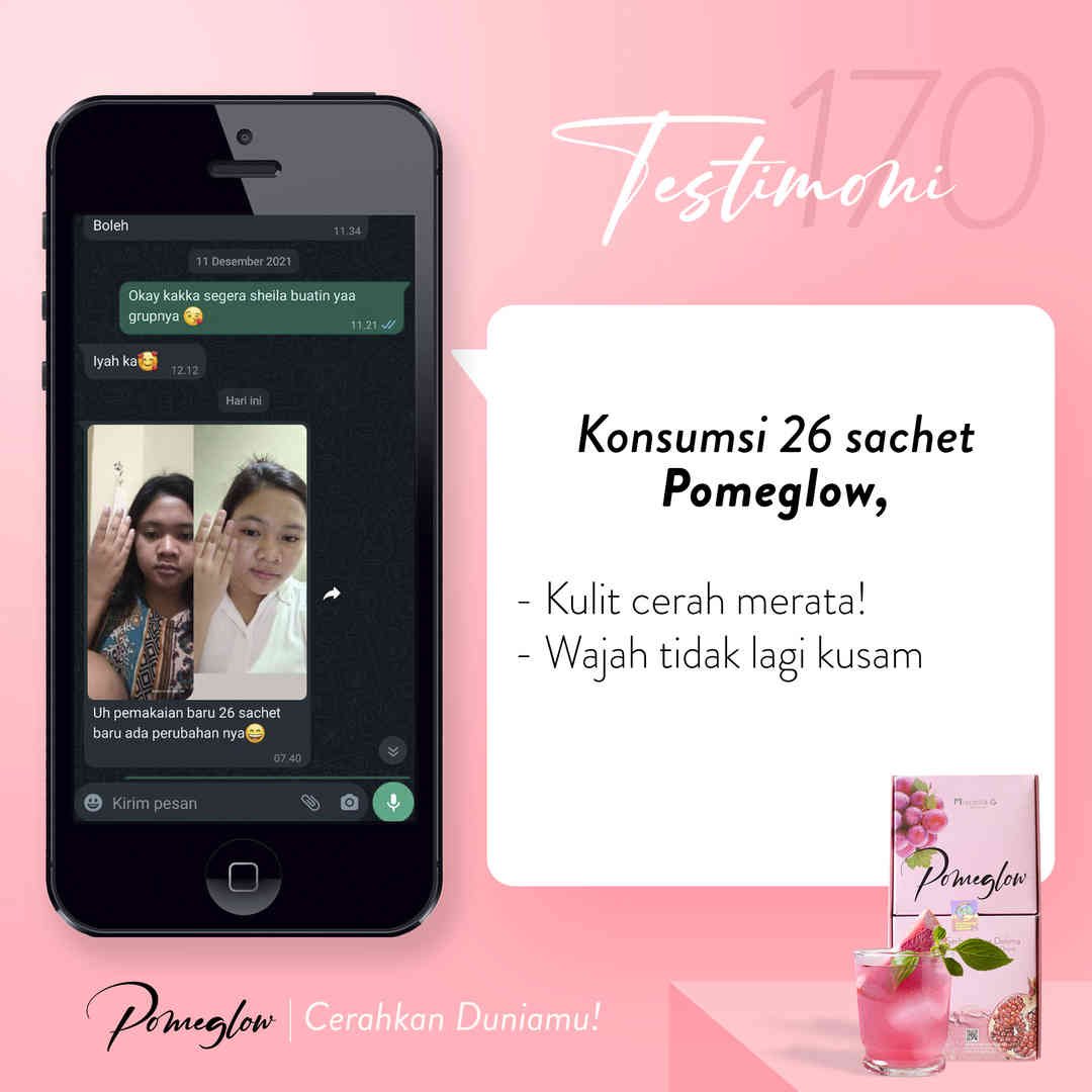 testi 170 (kulit lebih cerah, wajah tidak kusam lagi)