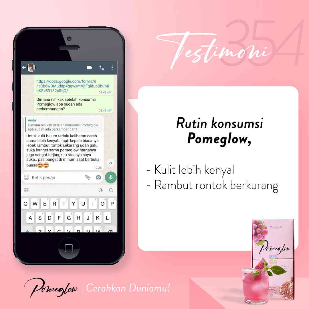 testi 354 (kulit kenyal, rambut rontok berkurang)